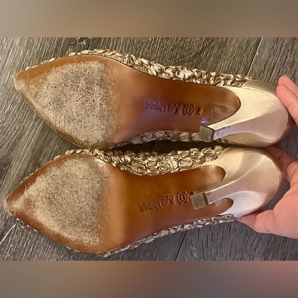 Kay Unger Beige Dressy 4” Heel In Satin - Picture 4 of 5